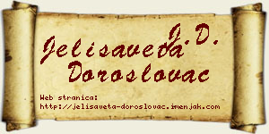 Jelisaveta Doroslovac vizit kartica